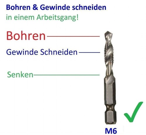 Hss kombo gewinde schneider - m6,