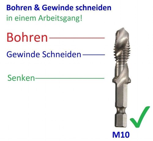 M10 hss kombo gewinde - m10,